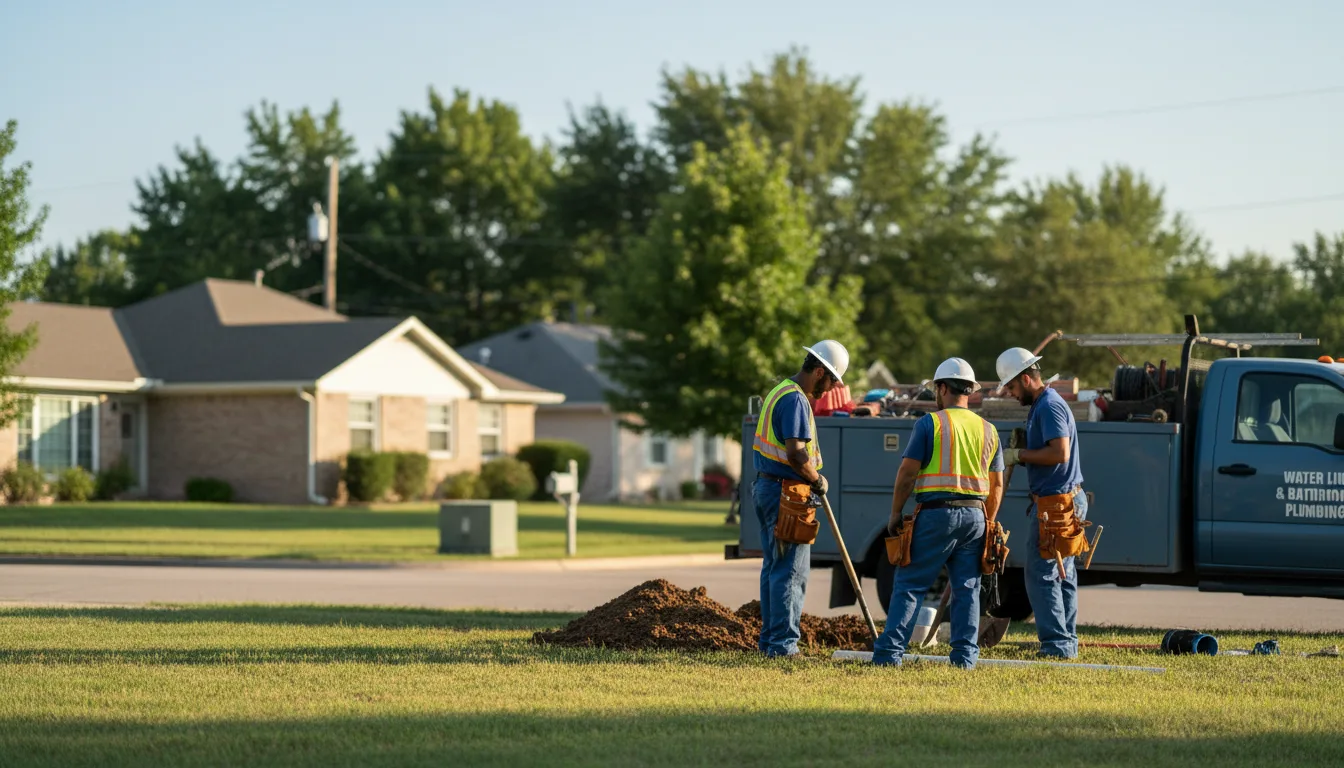 Residential water line and bathroom plumbing service in Jemison, AL